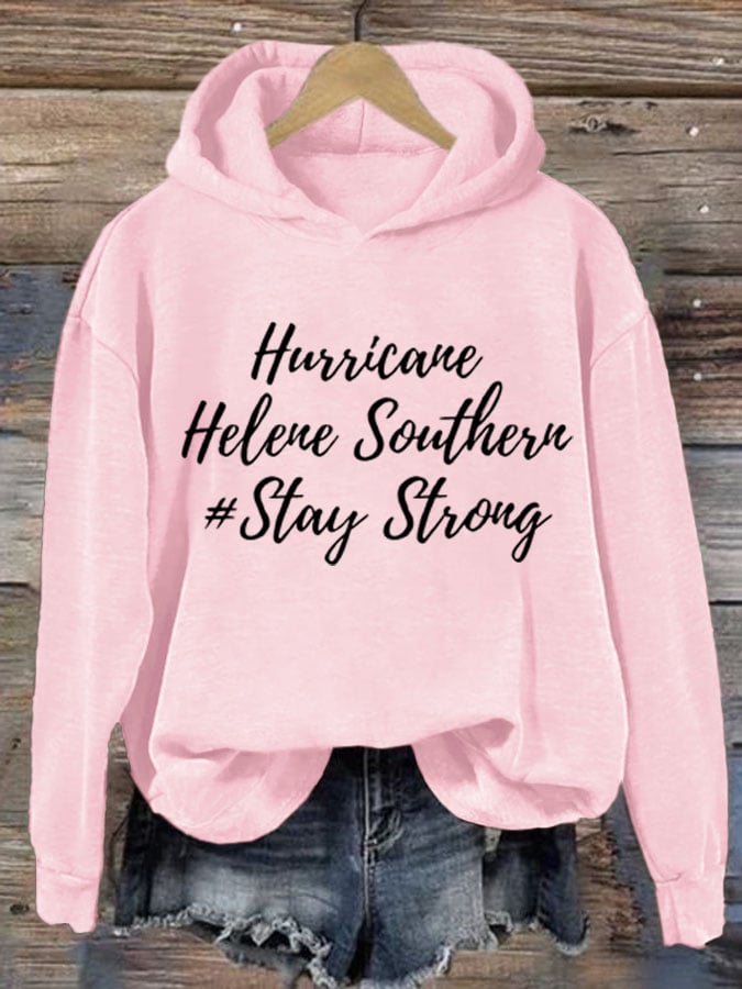 Women's Hurricane Helene Strong Print Casual Sweatshirt