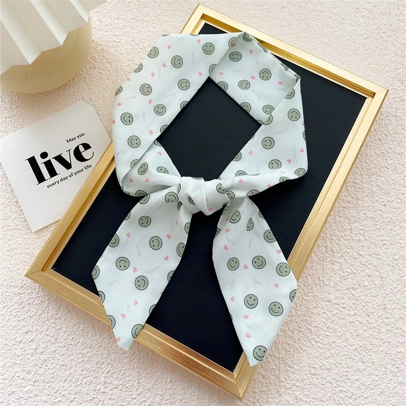Fashion Printing Streamer Narrow Silk Scarf
