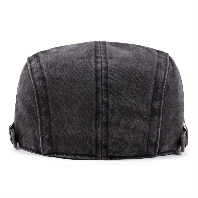 Men's Retro Classic Style Solid Color Short Brim Beret Hat