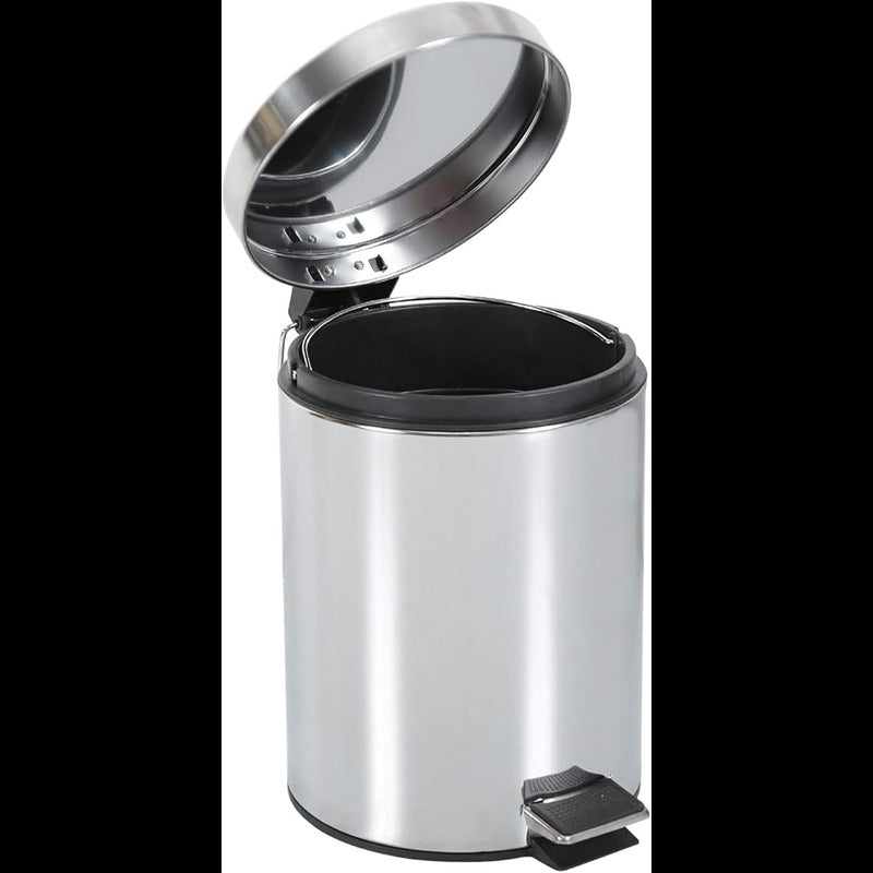 5 Liter Stainless Steel Trash Bin. Stainless Steel Waste Can