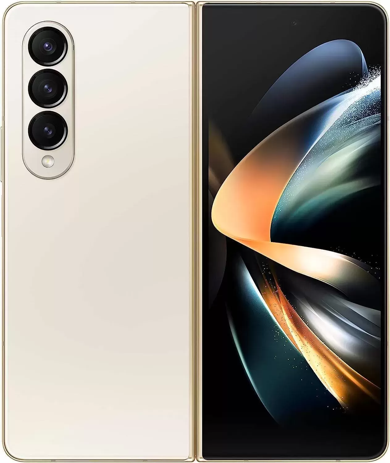 Galaxy Z Fold 4 Cell Phone, Factory Unlocked Android Smartphone, 256GB, Flex Mode, Hands Free Video, Multi Window View, Foldable Display, S Pen Compatible, US Version, 2022, Beige