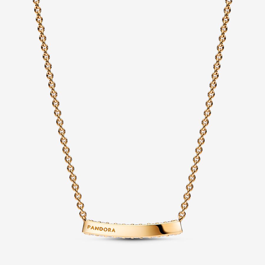 Pandora Timeless Pavé Single-row Bar Collier Necklace