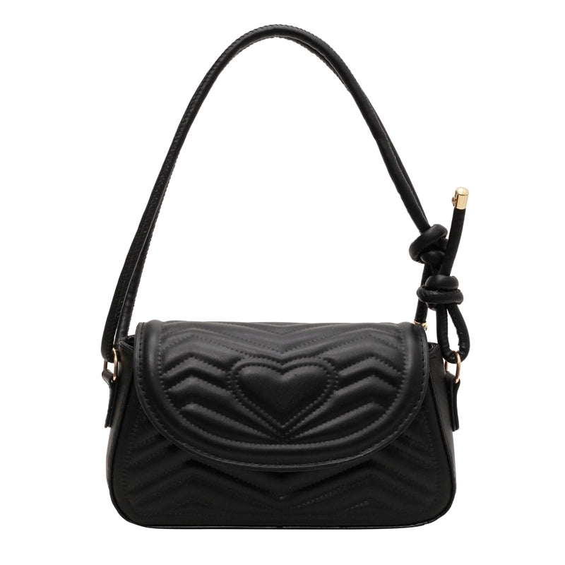 Women's Pu Leather Solid Color Elegant Square Magnetic Buckle Shoulder Bag