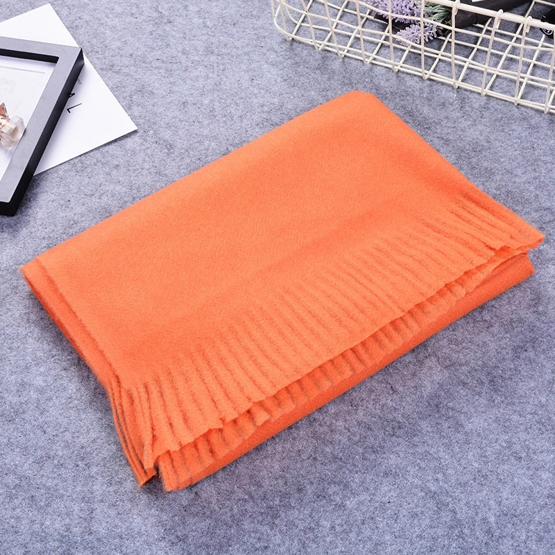 Women's Sweet Minimalist Solid Color Nylon Scarf