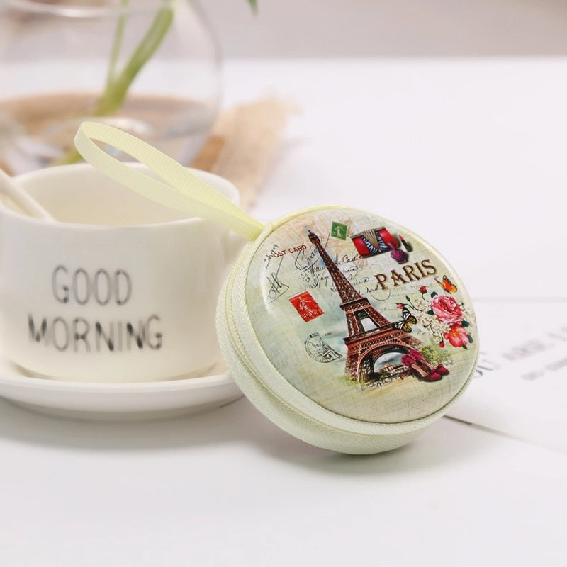 Women's Cartoon Letter Tinplate Zipper Coin Purses