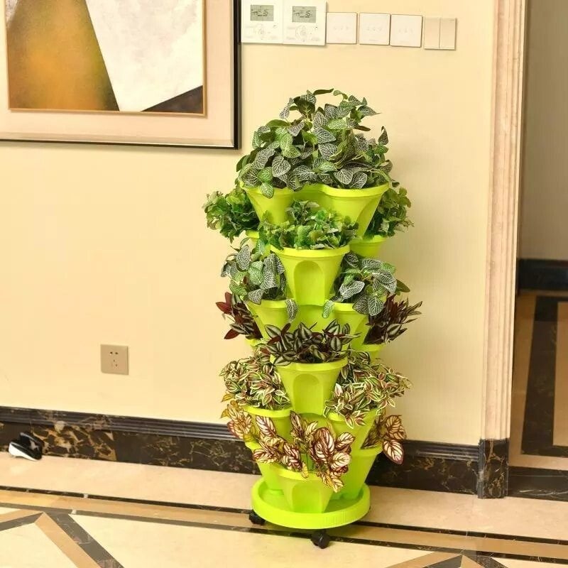 🌼Spring Sale -Stand Stacking Planters Strawberry Planting Pots