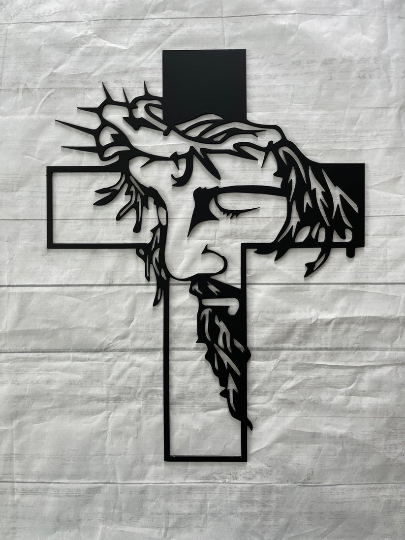 🔥Jesus Cross Metal Sign Christ Wall Art Decor