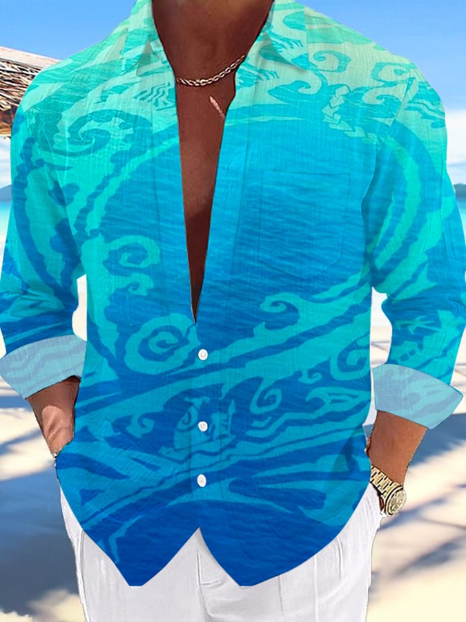 Men's Casual Hawaiian Lapel Shirt