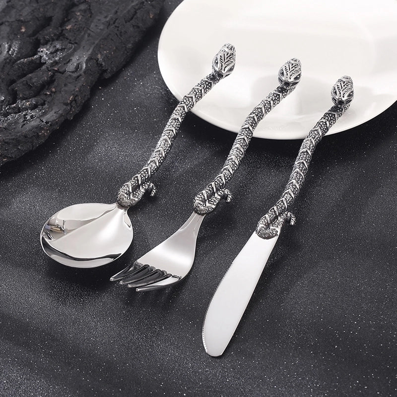 Punk Solid Color Stainless Steel Tableware