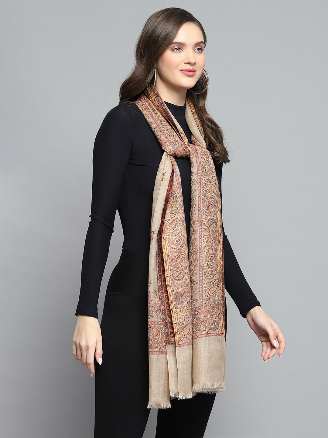 Women Multicolor Self Design Stole