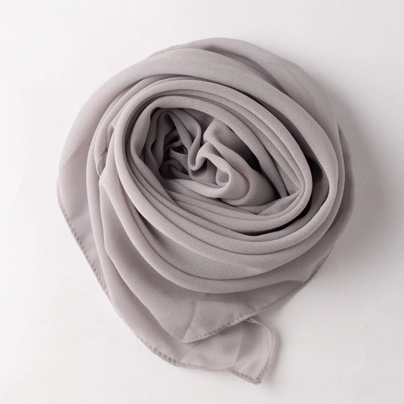 Women's Sweet Solid Color Polyester Kerchief