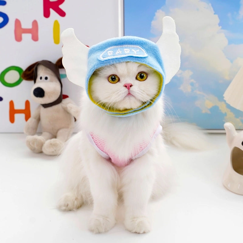 Pet Sunflower Hat Dog Cat Banana Headdress Tiger Head Cover Teddy French Bucket Supplies