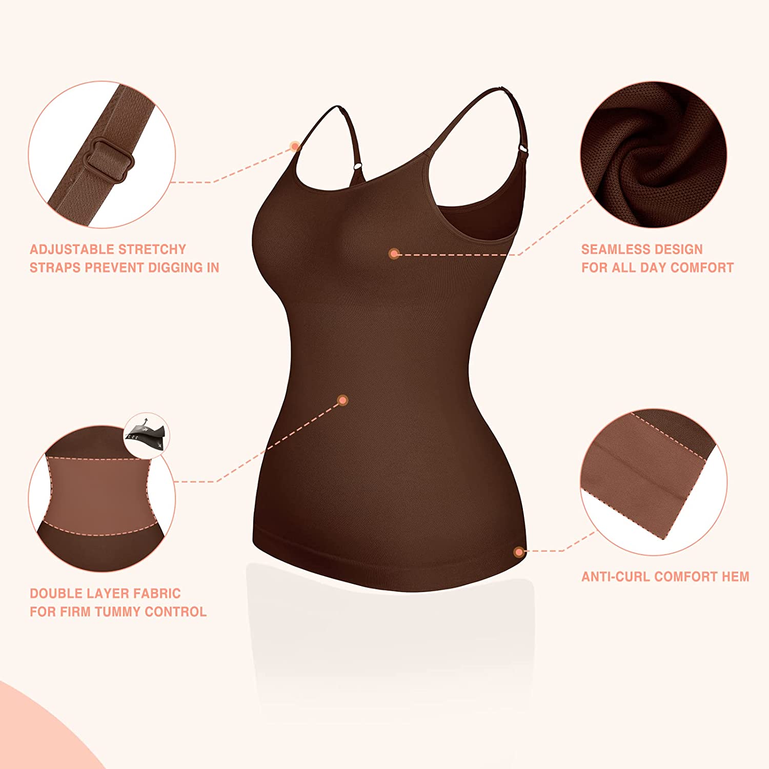 (HOT SALE - 45% OFF)🔥Tummy Control Cami Shaper