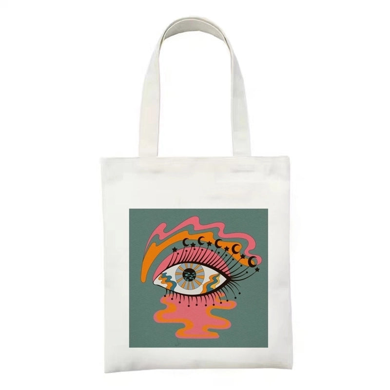 Women's Minimalist Flower Mushroom Shopping Bags