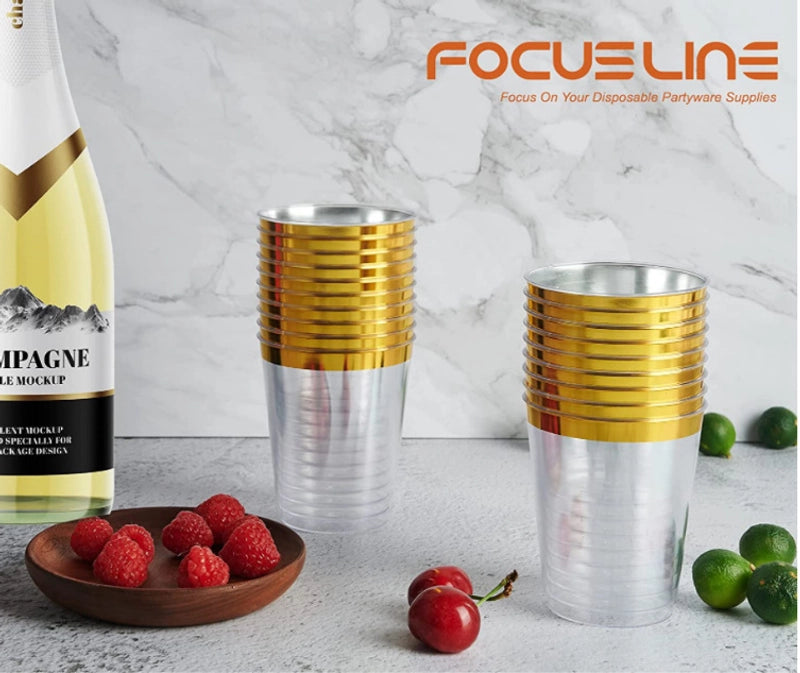Disposable Tableware Dragon Pattern White Golden Edge Relief Plate Wine Glass Knife. Fork And Spoon PS Hard Plastic Gold Air-Laid Paper Suit