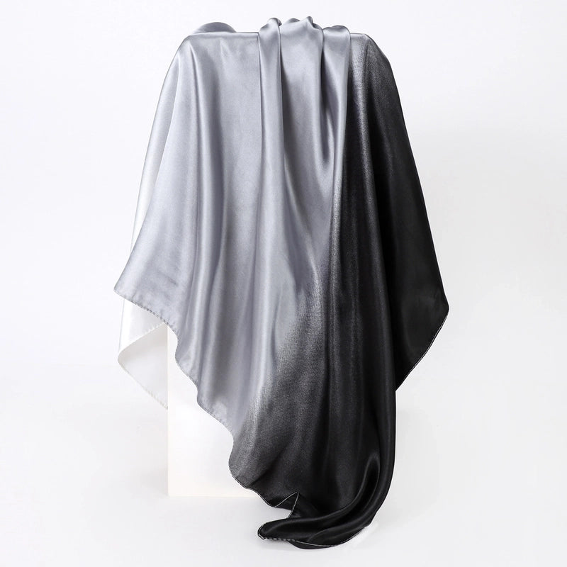 Women's Elegant Gradient Color Polyester Printing Silk Scarf
