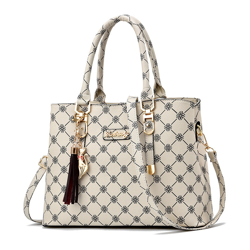 Fashionable Large Capacity PU Leather Mom Tote Bag