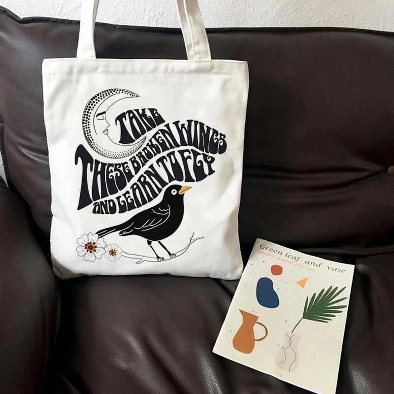 Women's Minimalist Flower Mushroom Shopping Bags