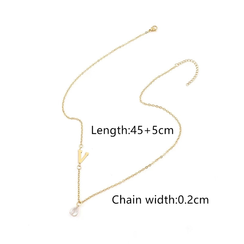 Casual Classic Style Letter 201 Stainless Steel 304 Stainless Steel Pendant Necklace