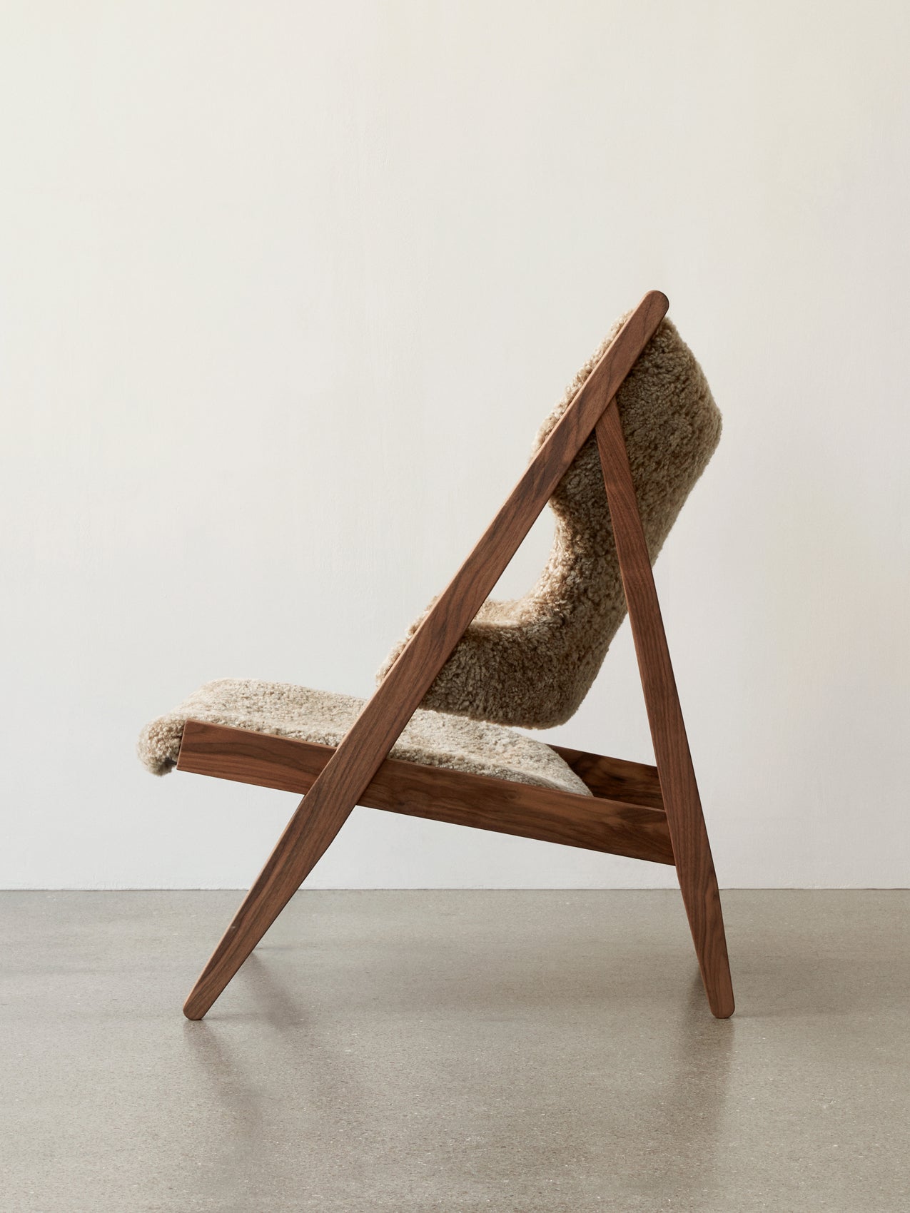 Knitting Chair. Sheepskin