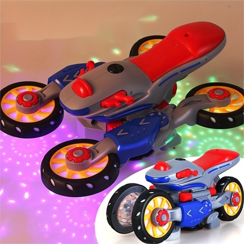 🎁New Electric Light and Music Deformation Motorcycle