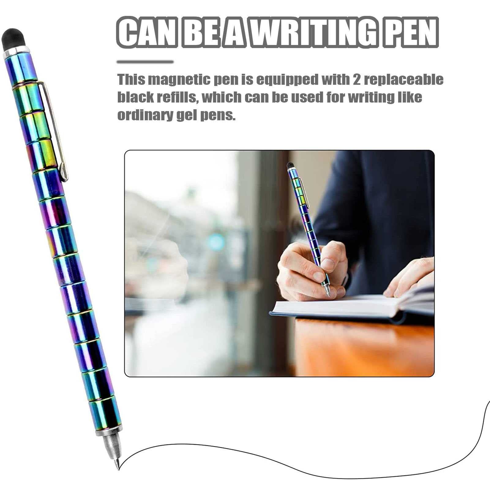 🔥Upgraded Magnetic Metal Polar Pen Decompression Touch Pen Multifunctional Deformable Magnet Writing Pen Fidget Toy Gift