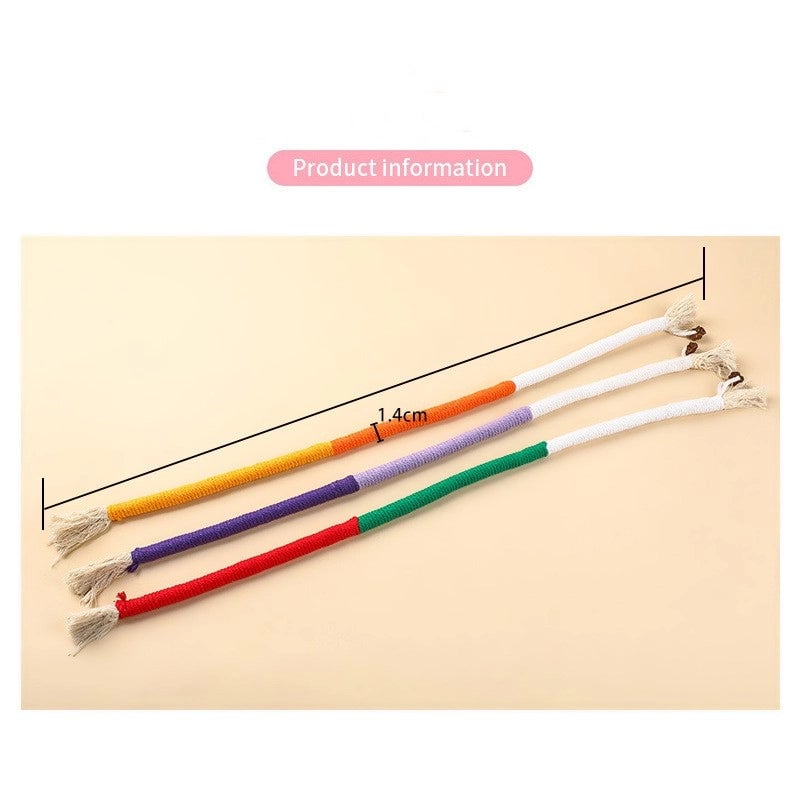 Minimalist Classic Style Cotton Rope Color Block Pet Toys