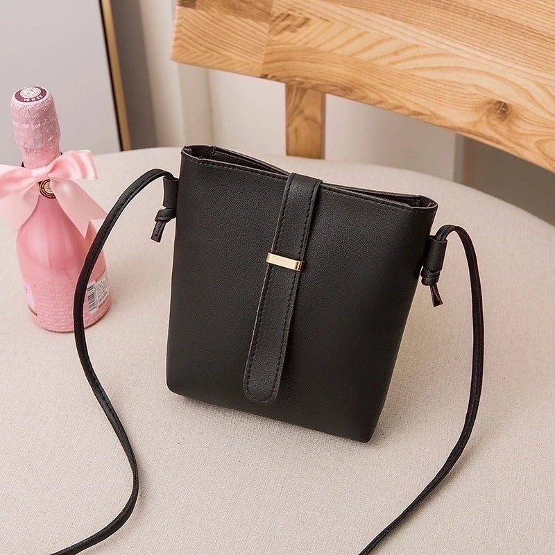 Spring New Solid Color Shoulder Messenger Mobile Phone Bag