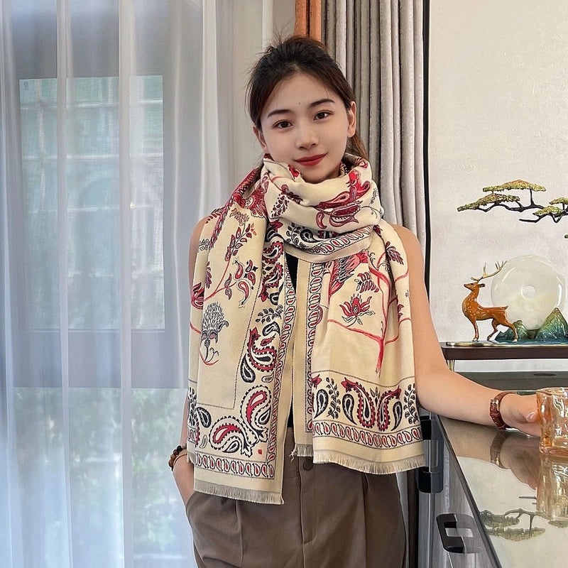 Bluebird High Quality Cashmere Air Conditioning Shawl Summer Office Nap Blanket Sofa Blanket Warm Scarf Explosion Women