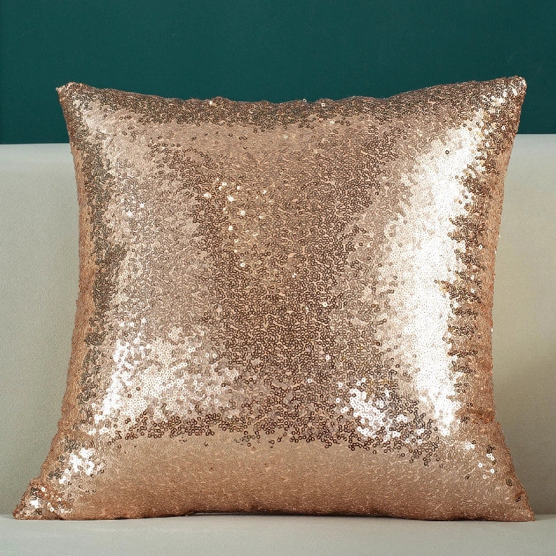 Classical Retro Solid Color Sequin Pillow Cases
