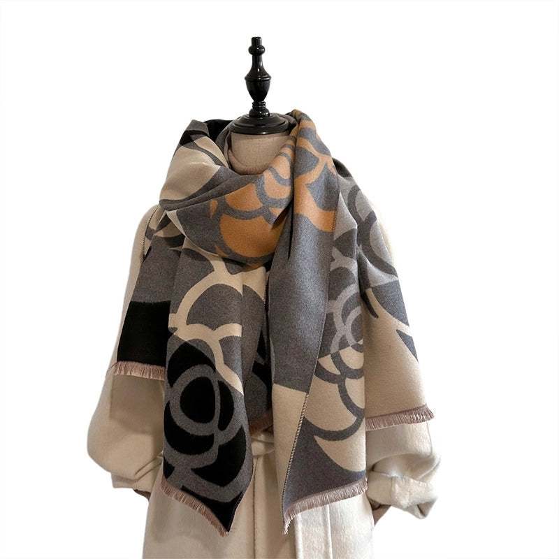 Women's Casual Vintage Style Classic Style Printing Polyester Scarf Shawl