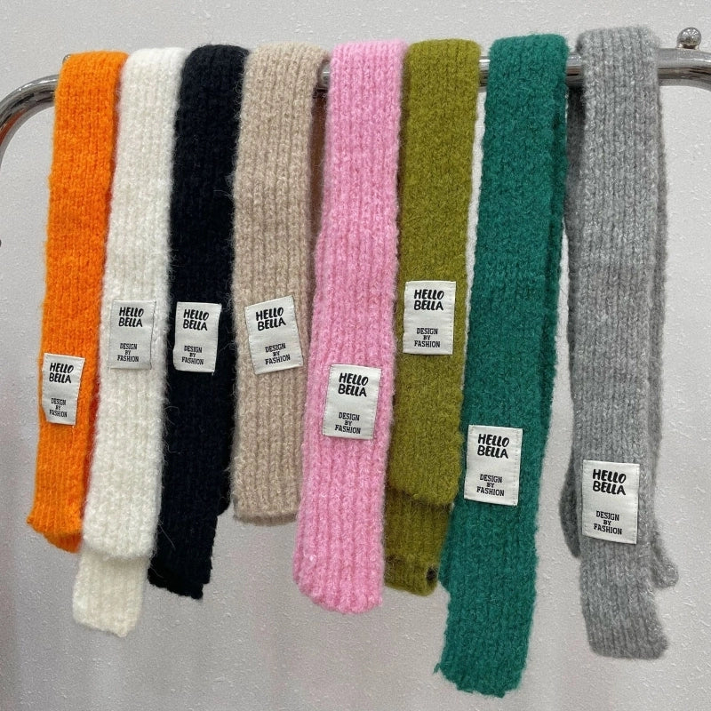 Women's Minimalist Solid Color Acrylic Scarf