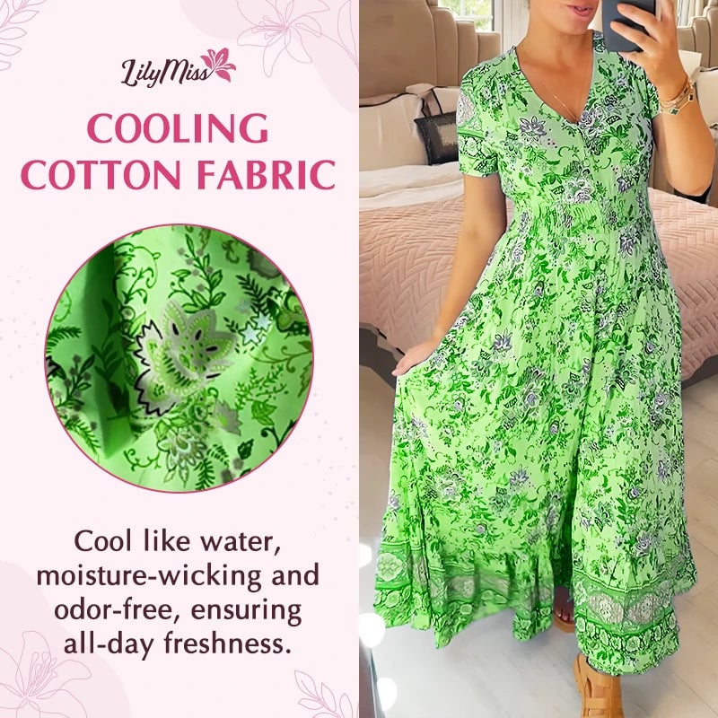 🎁LAST DAY SALE-49% OFF🎁Floral Print V-neck Dress