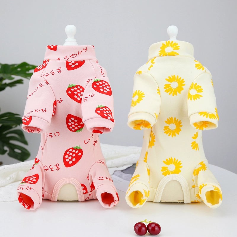 Casual Cotton Solid Color Pet Clothing
