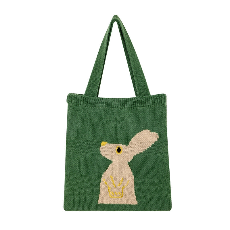 Women's Polyester Animal Cat Cute Square Open Shoulder Bag