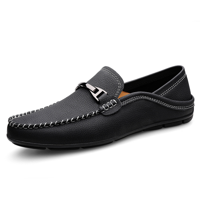 Gptsolvy New Men's Loafers Handmade Leather Shoes Men Tennis Casual Driving Flats Slip-On Boat Shoes Plus Size 48 49 Mokassin Lazy Shoes