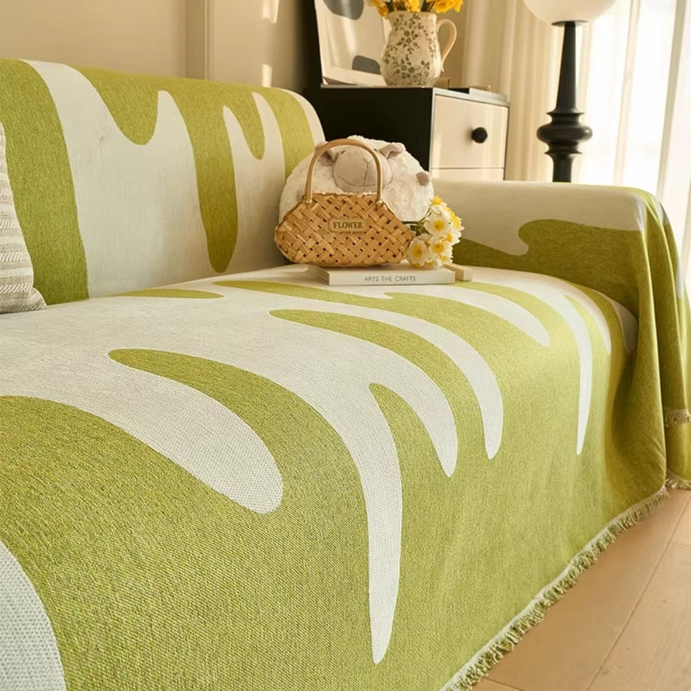 Dripping Colour Chenille Sofa Cover