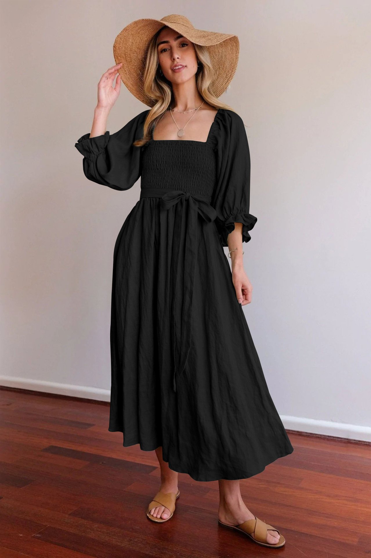 🏖️FRENCH RUFFLED LANTERN SLEEVES MULTI-WEAR DRESS🔥HOT SALE 49% OFF