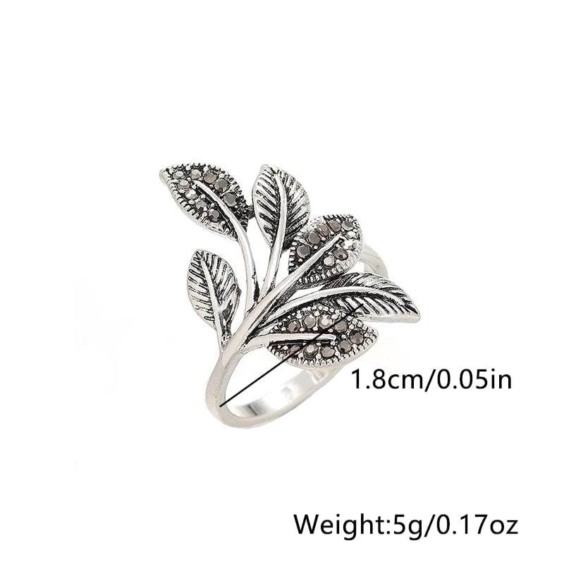240 Pieces Copper Inlay Leaf Zircon Copper Rings