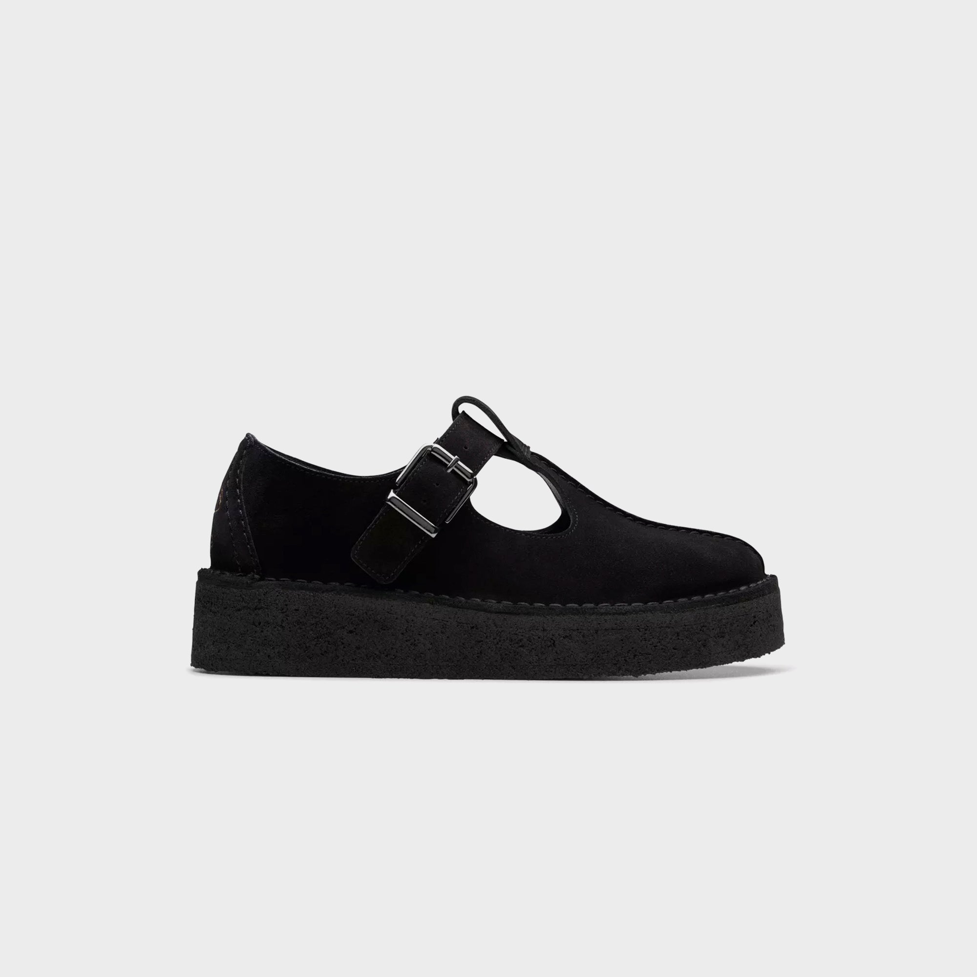 Clarks WMNS Trek Wedge T-Bar - Black Suede