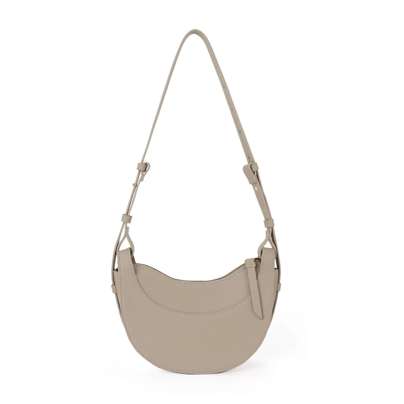 Women's Pu Leather Solid Color Basic Classic Style Dumpling Shape Zipper Underarm Bag