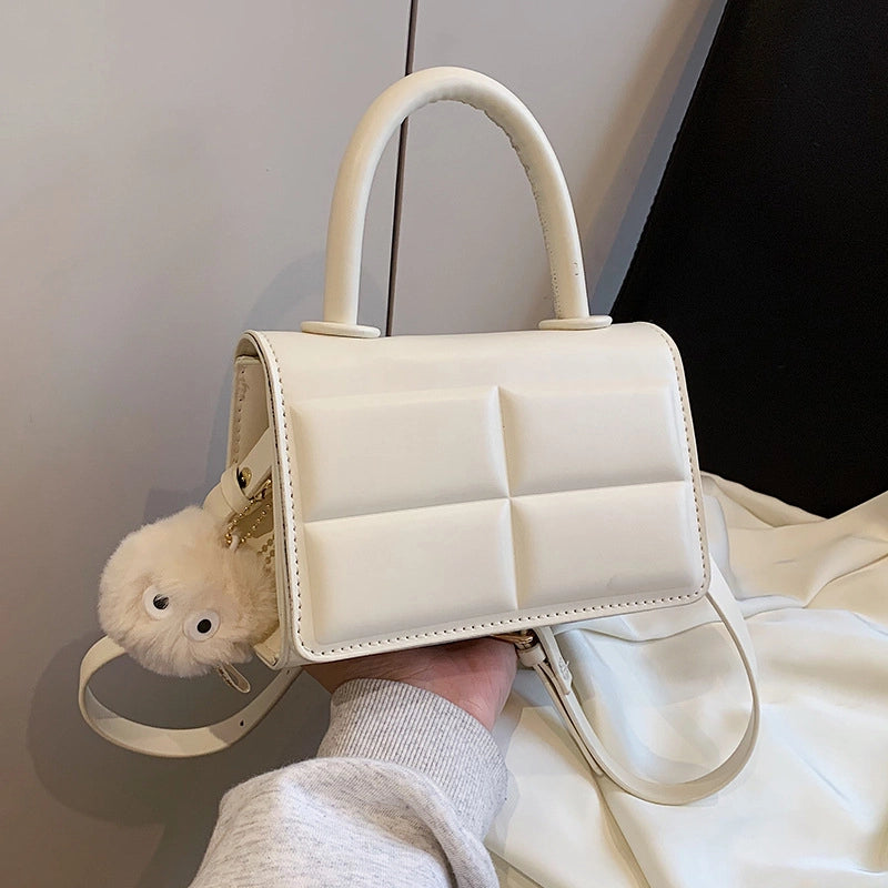 Women's Small Pu Leather Solid Color Streetwear Square Magnetic Buckle Shoulder Bag Handbag Crossbody Bag