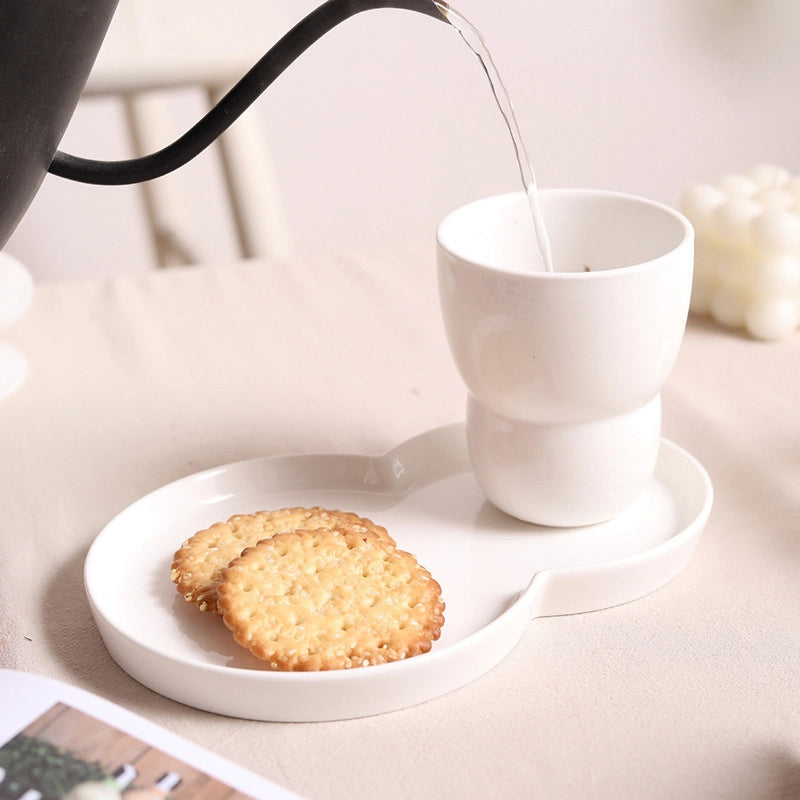 Coffee Cup And Saucer Suit Shufulei Muffin Snack Plate Creative Ceramic Breakfast Plate Home Afternoon Tea Plate
