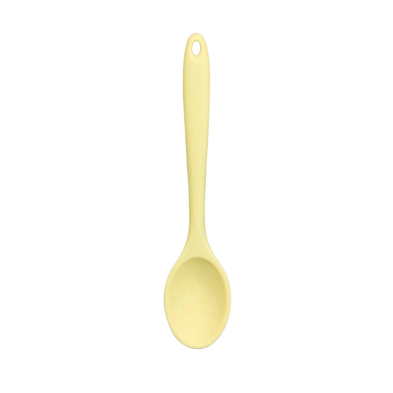 Food Grade Integrated Silicone All-inclusive Small Colander Small Soup Spoon Children Salad Mixing Spoon  In Stock