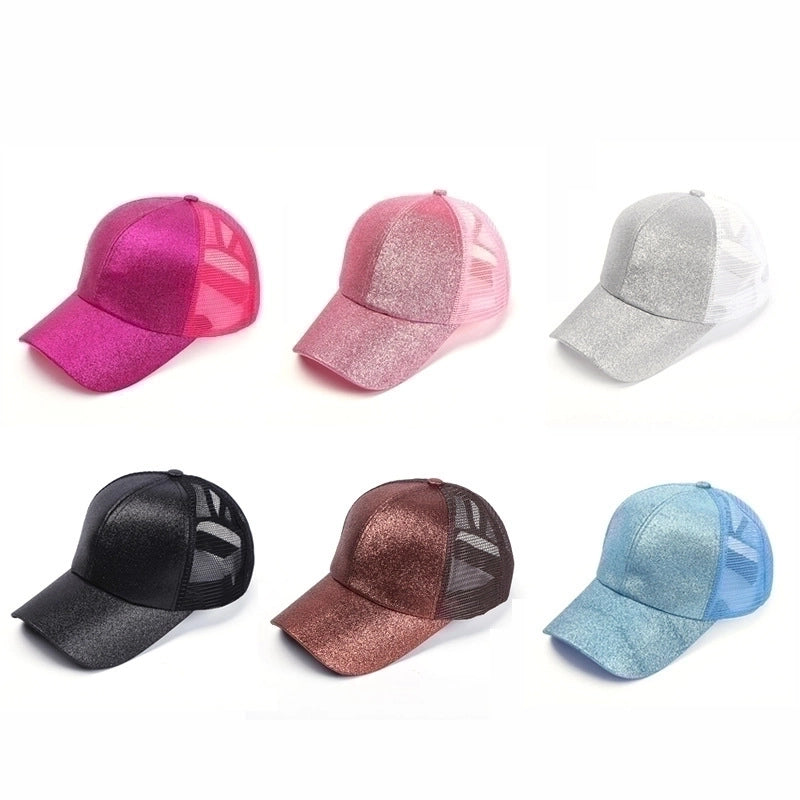 Women's Sweet Solid Color Curved Eaves Baseball Cap