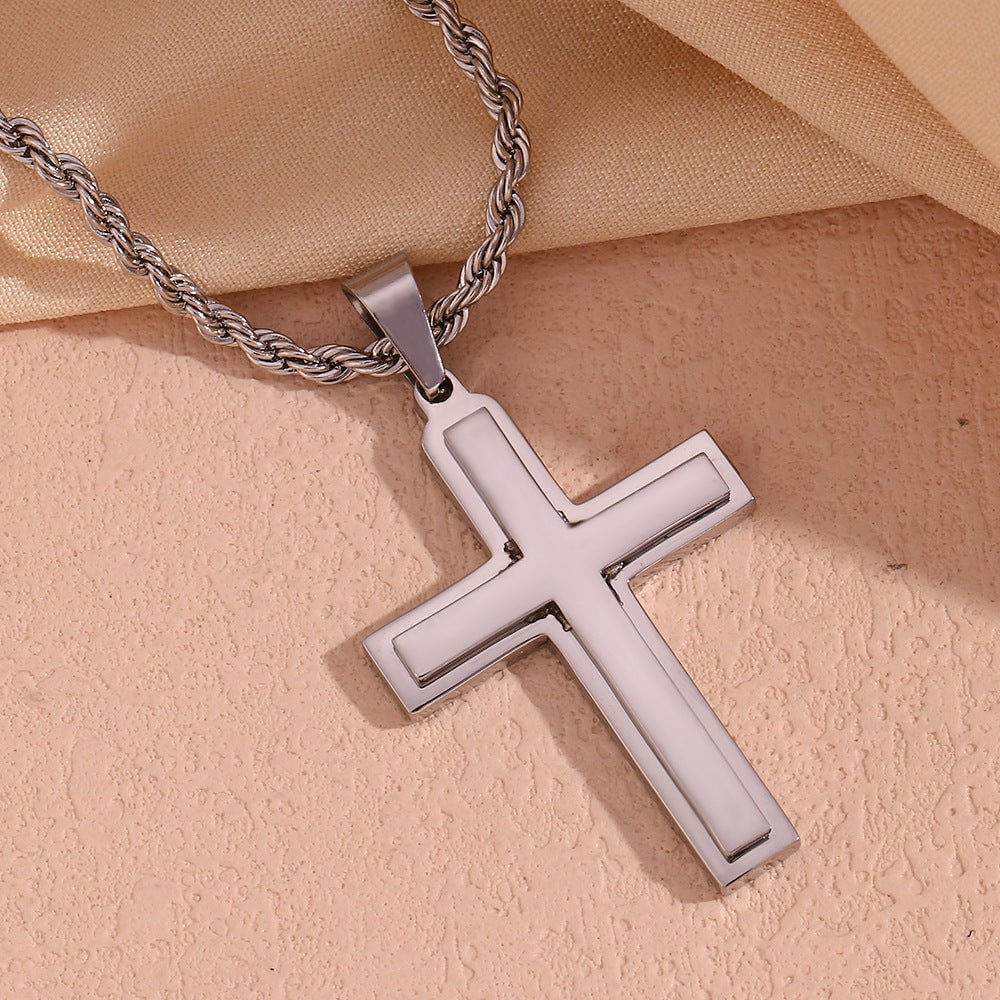 Fashion Stripe Geometric Stainless Steel 18K Gold Plated Necklaces
