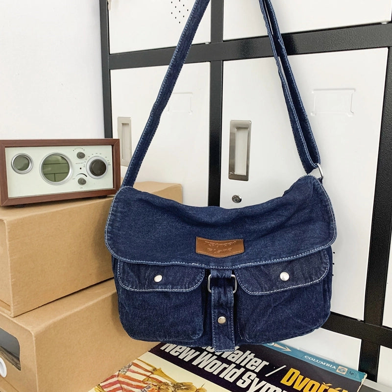 Women's Medium All Seasons Denim Classic Style Shoulder Bag