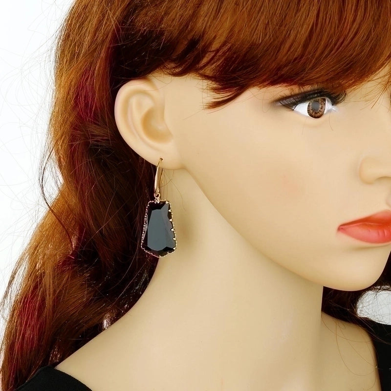 6 Pieces Retro Ethnic Style Heart Inlay Alloy Artificial Gemstones Earrings
