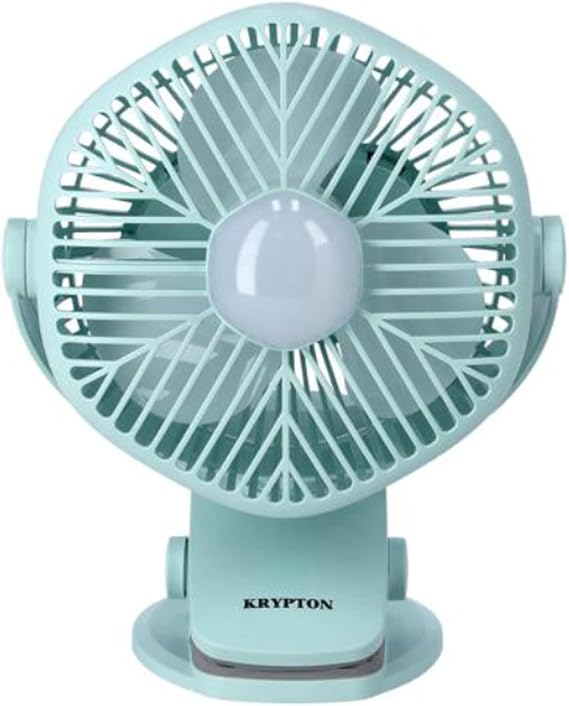 5 inch Rechargeable Powerful Table Fan With LED. Table Fan with Light