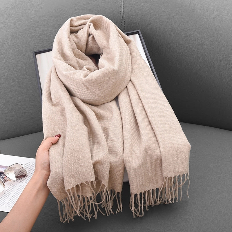 Women's Basic Solid Color Polyester Scarf